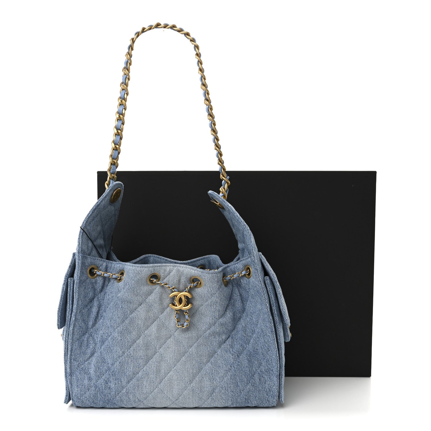 Chanel Washed Denim Quilted Small Chanel 25 Handbag Blue 11 of 11
