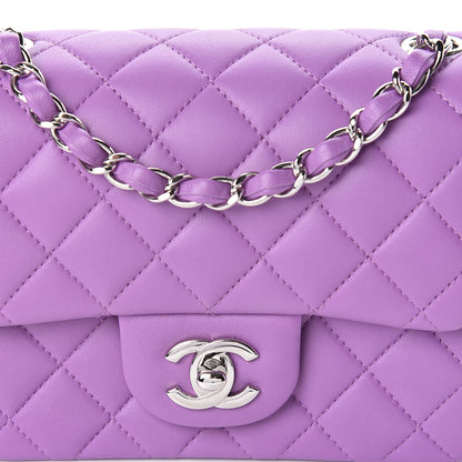 Chanel Lambskin Quilted Mini Square Flap Purple 8 of 11