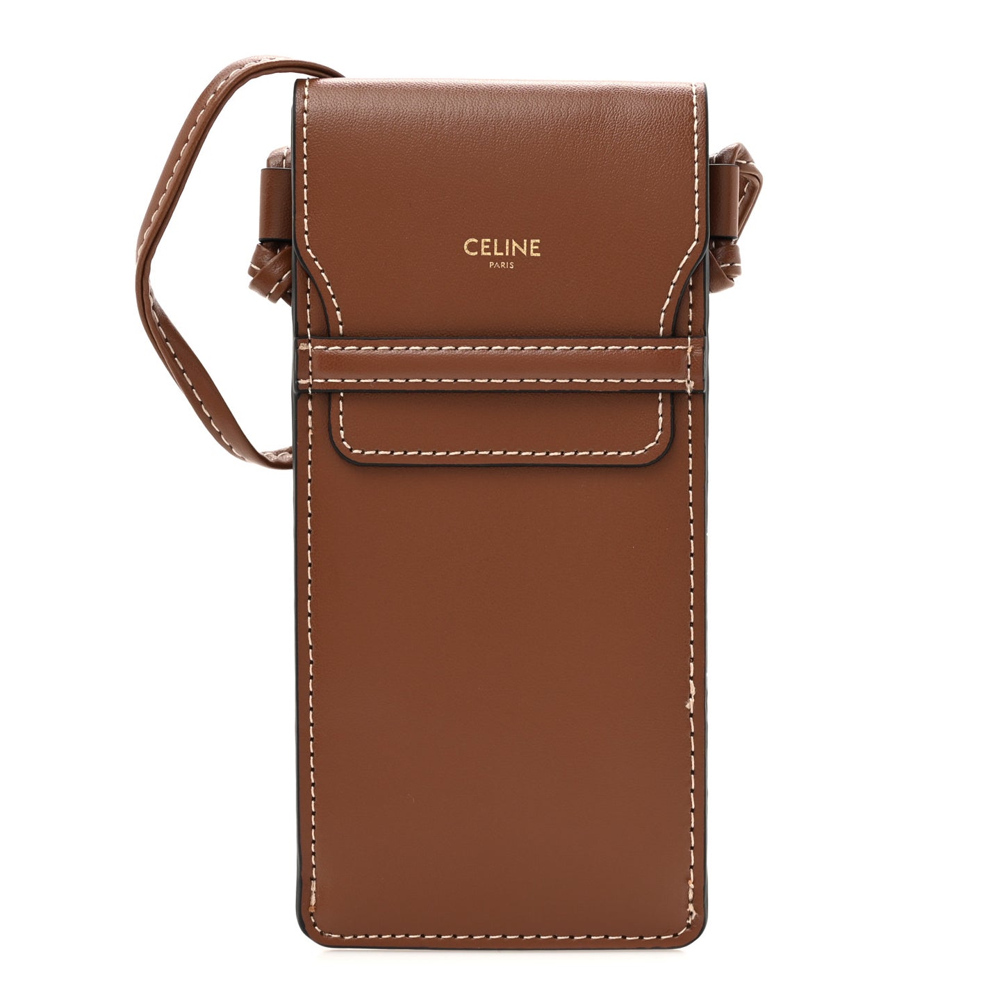 Smooth Calfskin Sunglasses Pouch Tan
