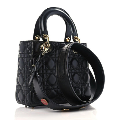 Christian Dior Lambskin Cannage Small Lucky Badges My Lady Dior Black 3 of 22