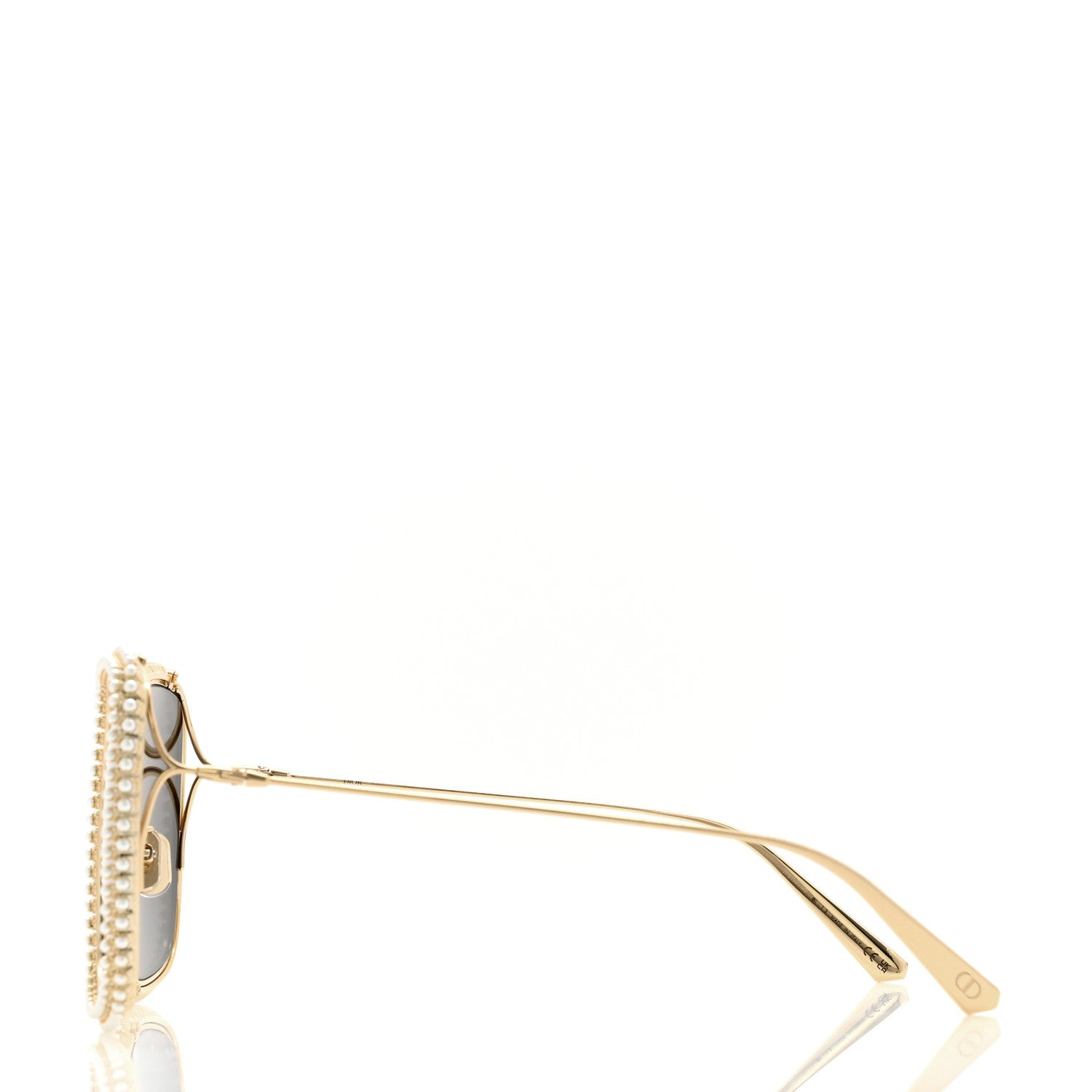 Christian Dior Metal Pearl MissDior S2U Sunglasses Gold Smoke 3 of 9