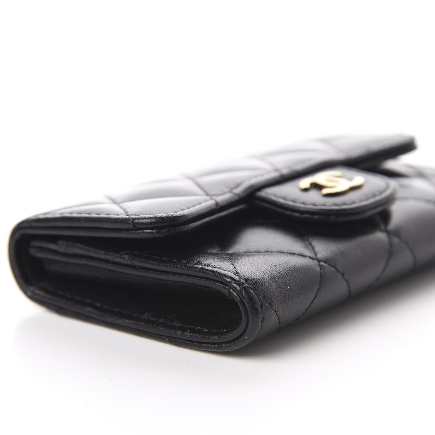 Chanel Lambskin Quilted Flap Card Holder Black 6 of 10