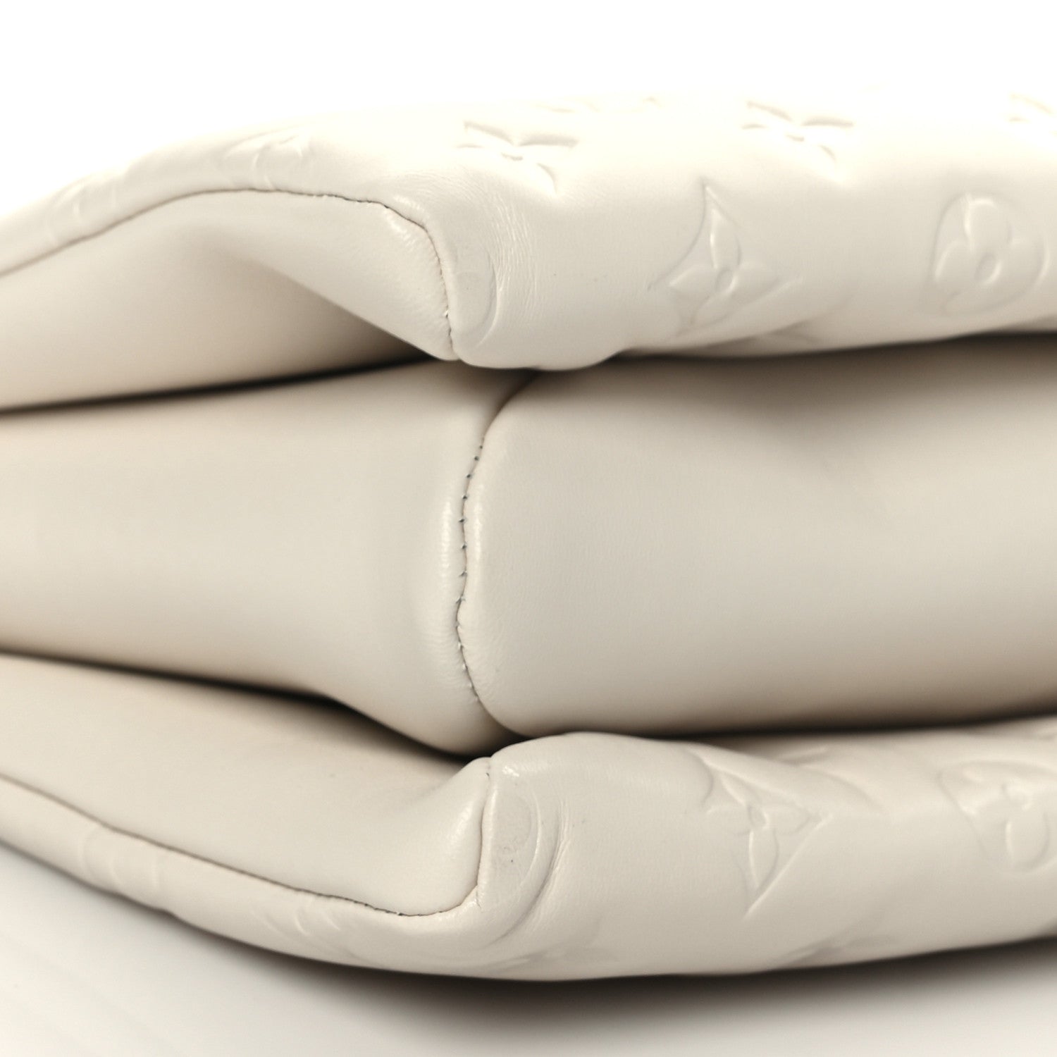 Louis Vuitton Lambskin Embossed Monogram Coussin PM Beige Cream 8 of 9