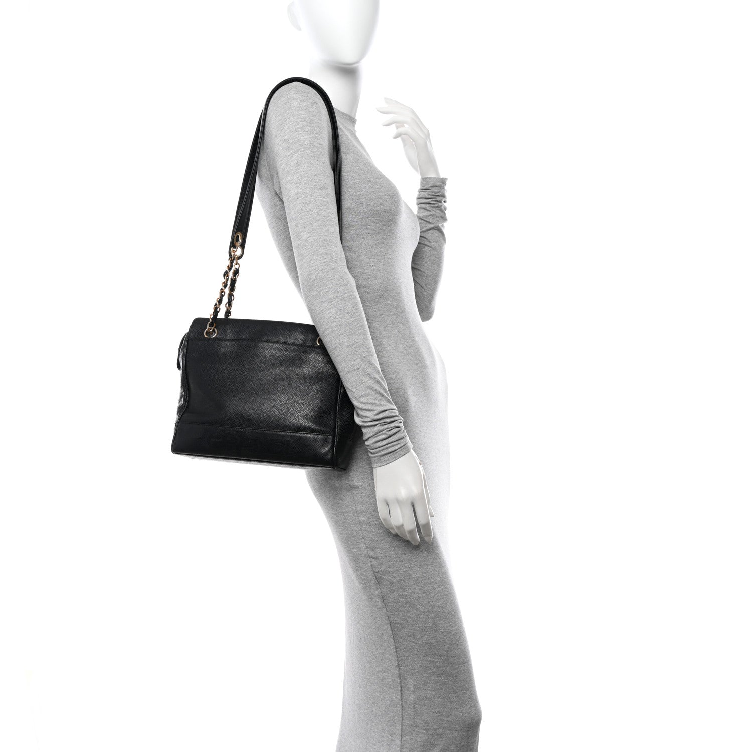 Chanel Caviar CC Shoulder Bag Black 2 of 15