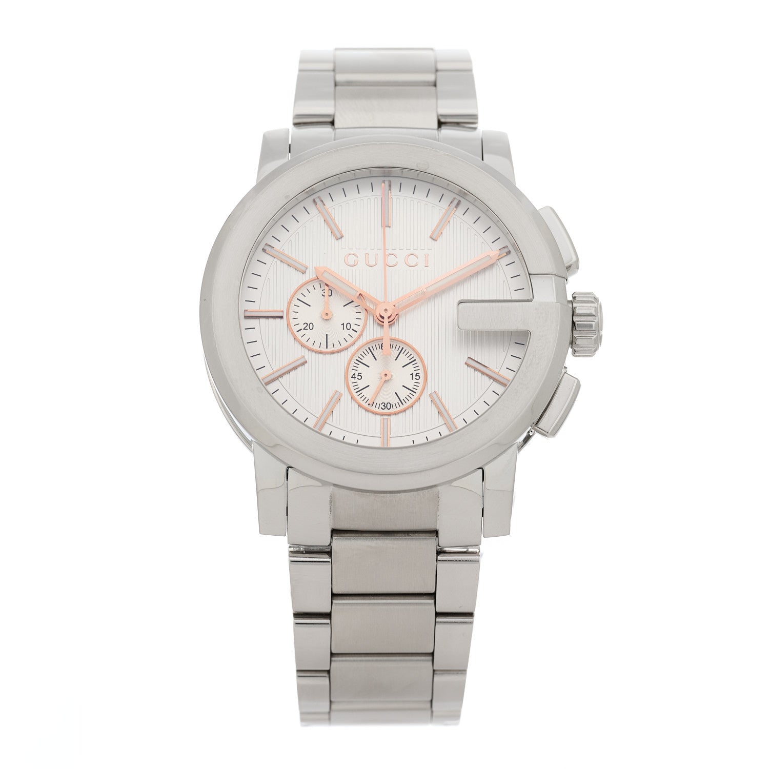 Gucci Stainless Steel 44mm G-Chrono Quartz Watch Silver 1294619