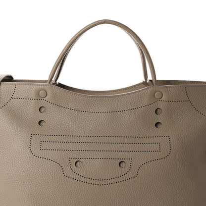 Balenciaga Veau Grana Perforated Blackout Hardware City Gris Cendre 9 of 9