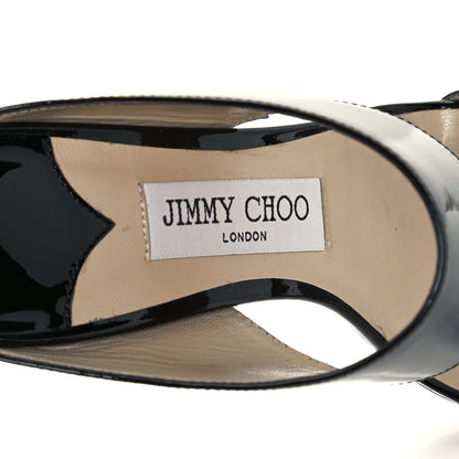 Jimmy Choo Patent Calfskin Sandals 36 Black 9 of 9