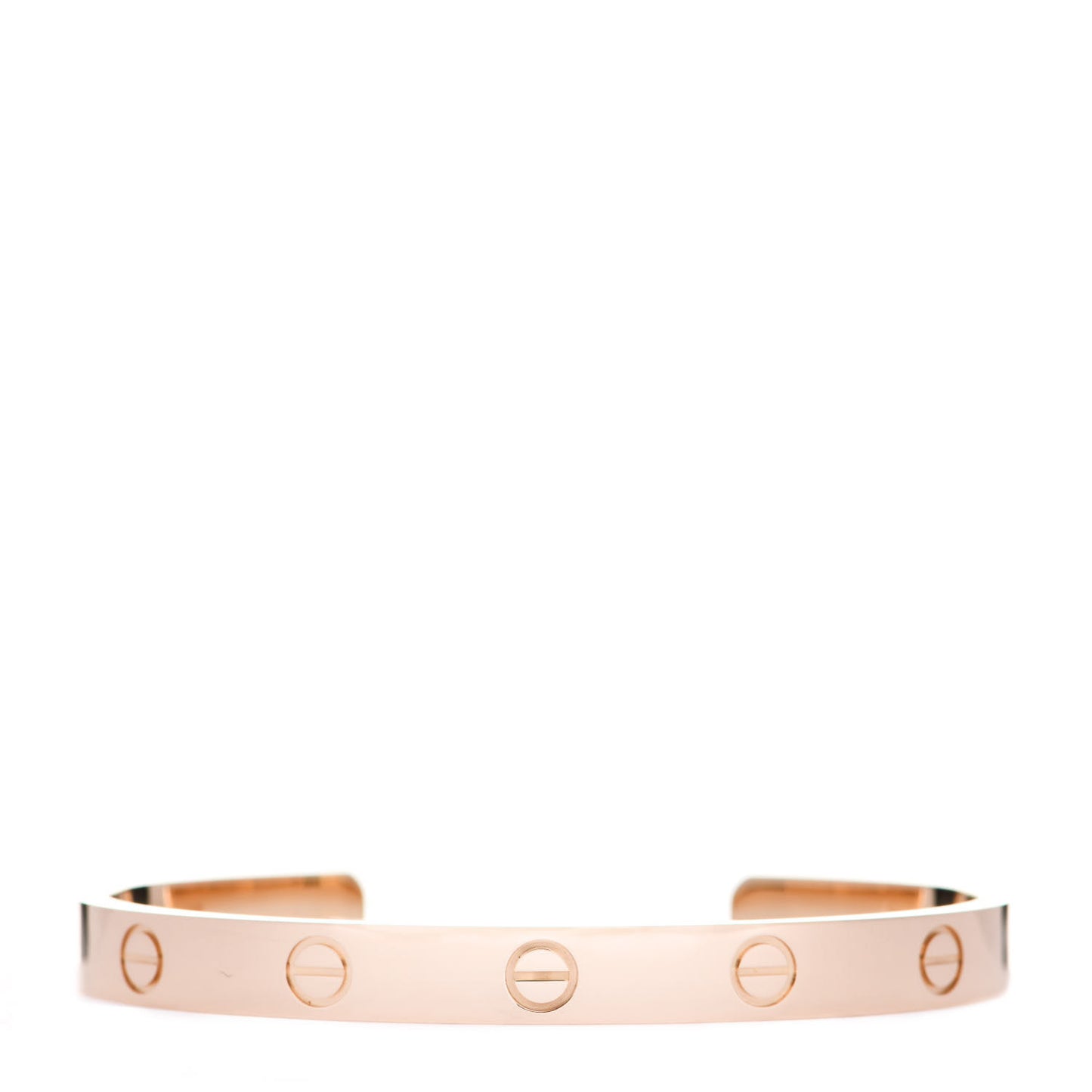 18K Pink Gold LOVE Cuff Bracelet 17