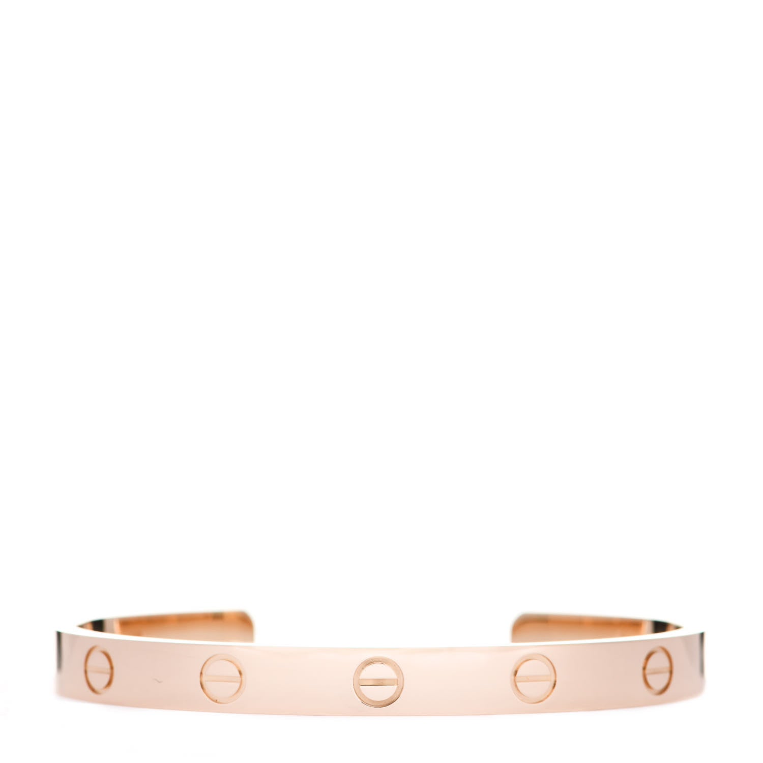 Cartier 18K Pink Gold LOVE Cuff Bracelet 17 1 of 3