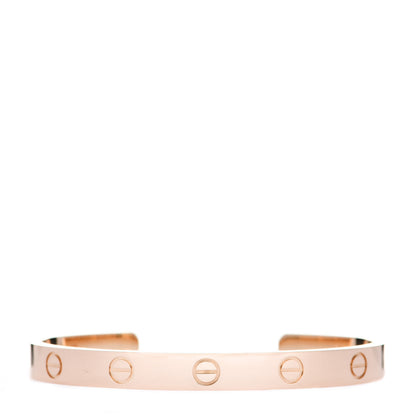 Cartier 18K Pink Gold LOVE Cuff Bracelet 17 1 of 3