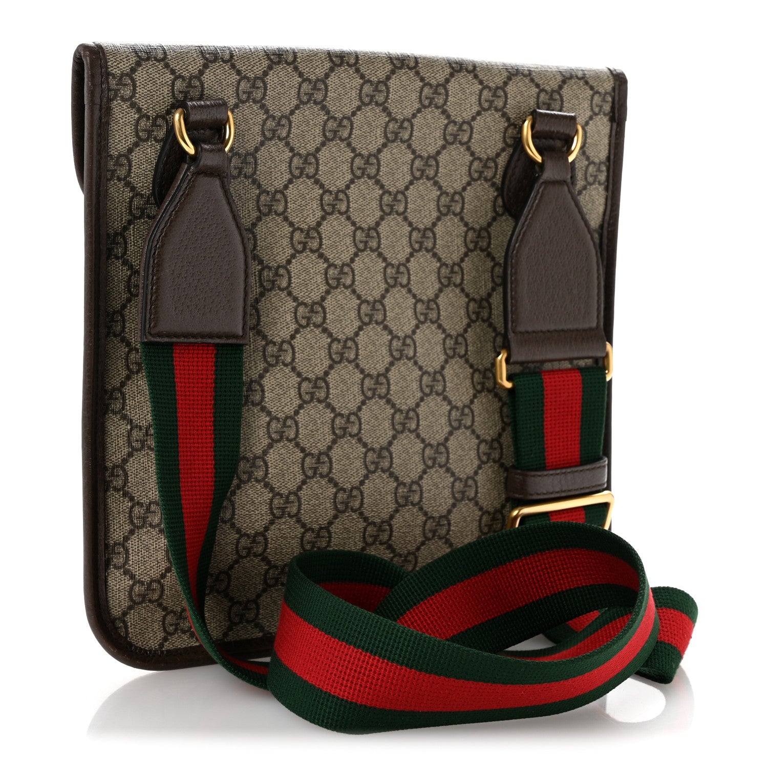 Gucci GG Supreme Monogram Web Medium Neo Vintage Flap Messenger Bag Beige New Acero 3 of 14