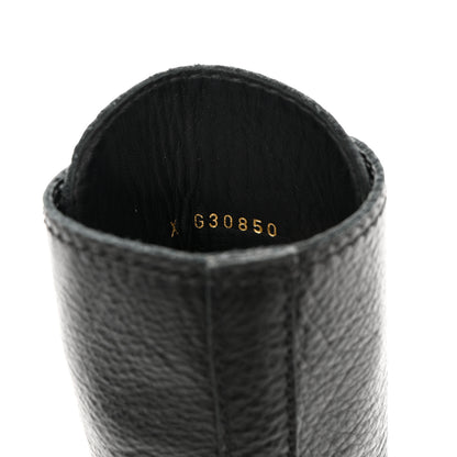 Chanel Calfskin CC Combat Boots 36 Black 4 of 10