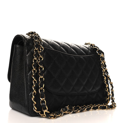 Chanel Caviar Quilted Jumbo Double Flap Black 3 of 10