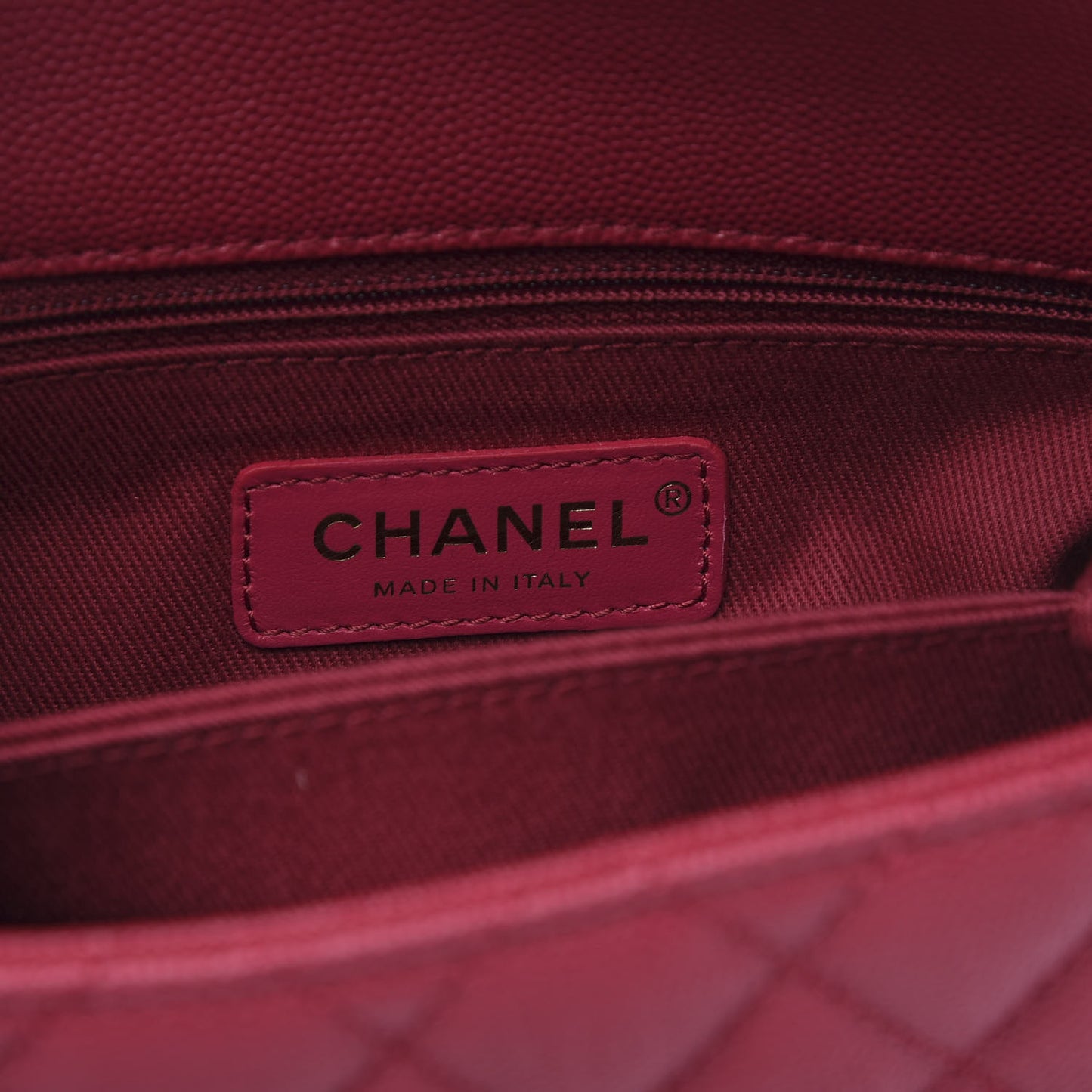 Caviar Quilted Mini Coco Handle Flap Fuchsia
