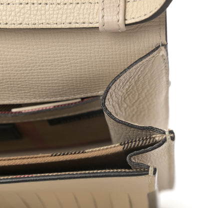 Burberry Grainy Calfskin Broguing Tassel Fringe Small Macken Crossbody Bag Beige 13 of 15