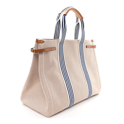 Valentino Garavani Jacquard Canvas Vlogo Antibes Shopping Bag Natural Multicolor 3 of 9