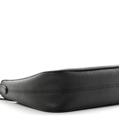 Prada Saffiano Lux Mini Re-Edition Shoulder Bag Black 10 of 11