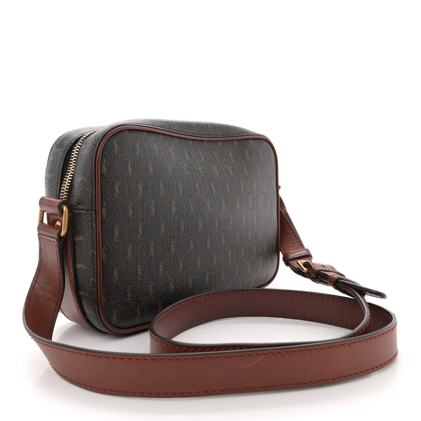 Canvas Smooth Calfskin Le Monogramme Camera Bag Chestnut