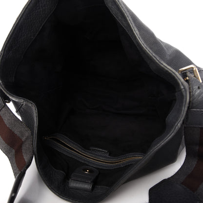 Gucci Pebbled Calfskin Medium Heritage Shoulder Bag Charcoal Grey 5 of 14