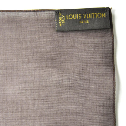 Louis Vuitton Cotton Monogram Scarf Brown and Gold 4 of 4