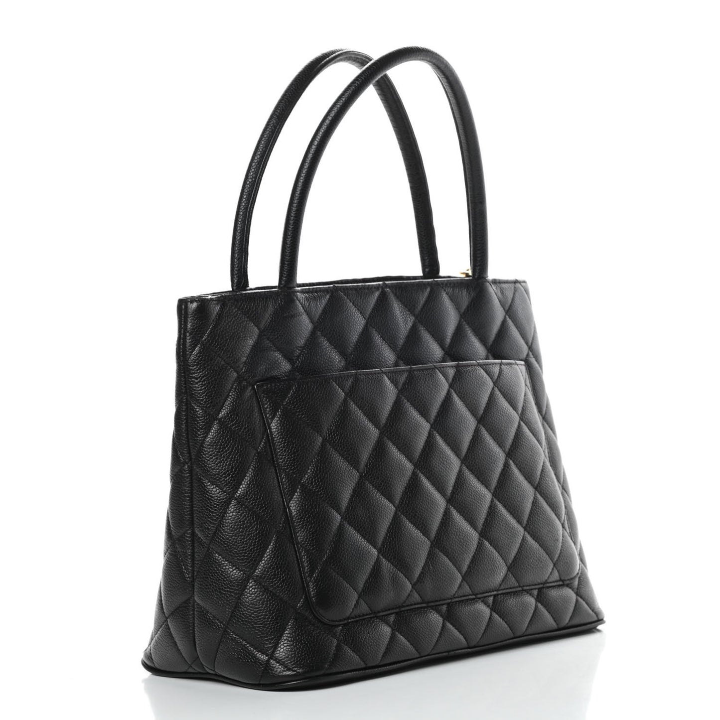Caviar Quilted Medallion Tote Black