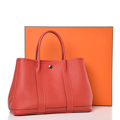 Hermes Vache Country Garden Party TPM 30 Rouge Pivoine 7 of 7