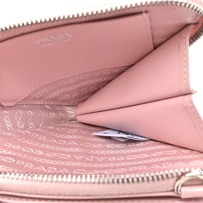Prada Satin Crystal Mini Triangle Crossbody Pouch Alabastro 5 of 13