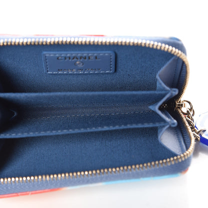 Chanel Patent Calfskin Printed Quilted Zip Coin Purse Multicolor 5 of 8