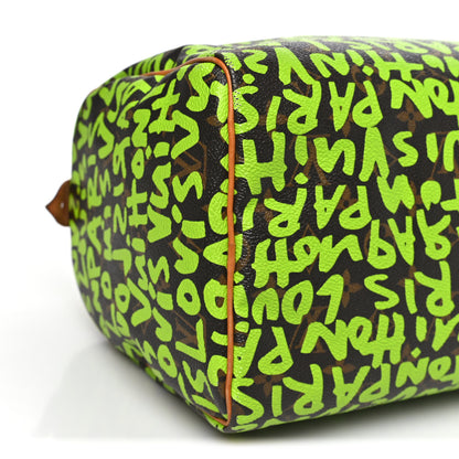 Louis Vuitton Monogram Graffiti Speedy 30 Green 8 of 12