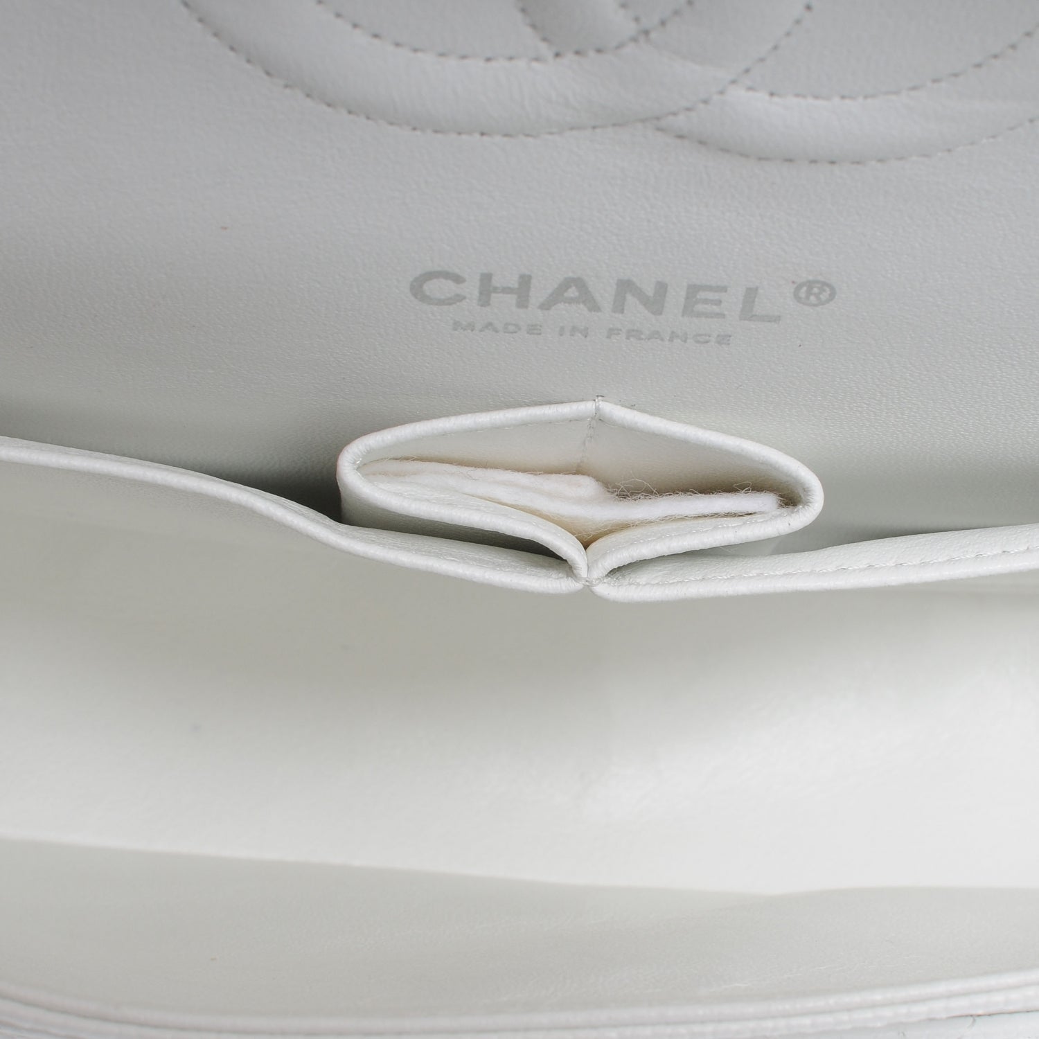 Chanel Caviar Quilted Medium Double Flap White 7 of 8