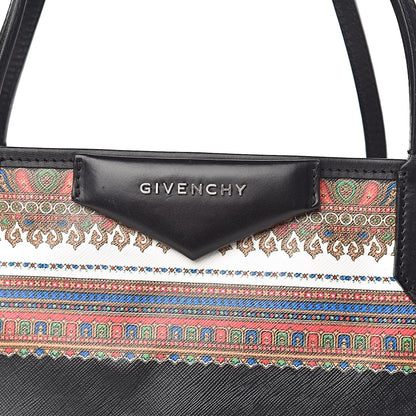 Givenchy Textured Coated Canvas Medium Scarf Print Antigona Tote Black 7 of 10