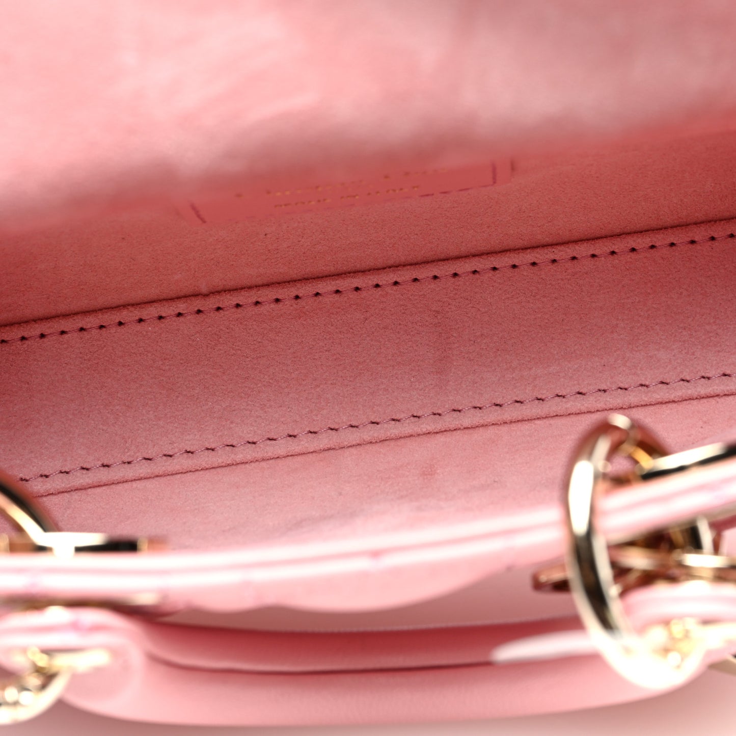 Lambskin Cannage Dioramour Micro Lady D-Joy Rose De Vents