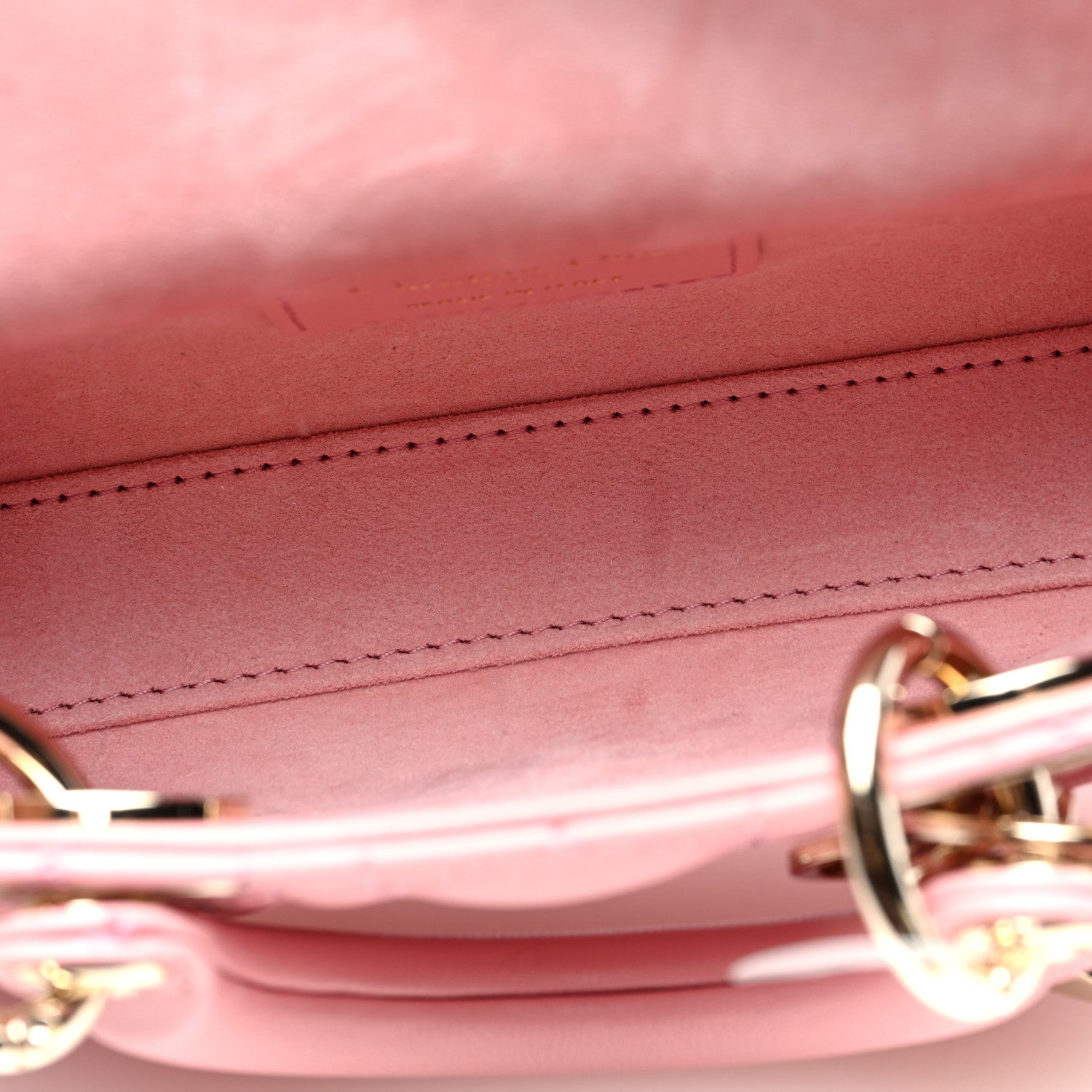 Christian Dior Lambskin Cannage Dioramour Micro Lady D-Joy Rose De Vents 5 of 9