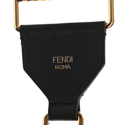 Fendi Cannete Ribbon Poly Vitello Century Logo Adjustable Strap You Giallo Black 5 of 7