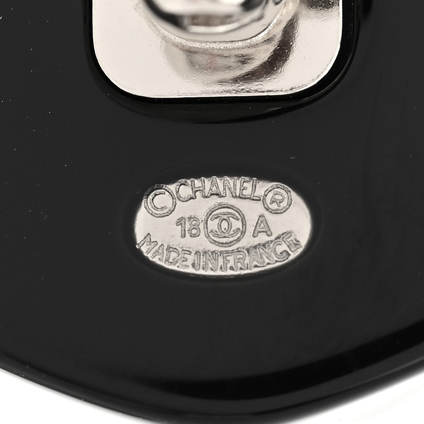 Resin Pearl Anchor CC Brooch Black Blue