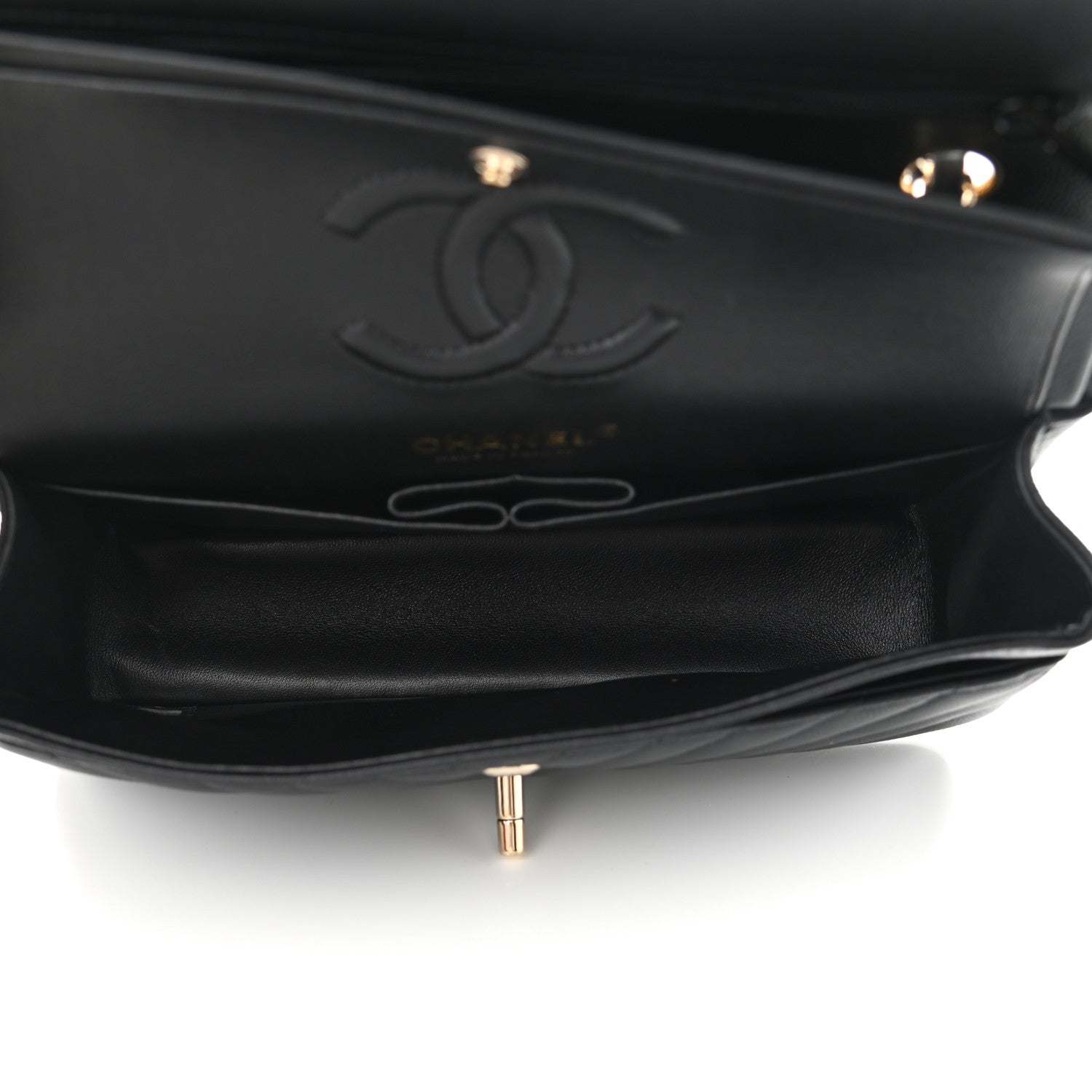 Chanel Caviar Chevron Quilted Small Double Flap Black 5 of 12