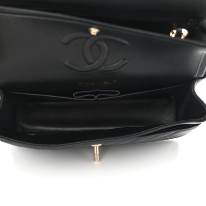 Chanel Caviar Chevron Quilted Small Double Flap Black 5 of 12