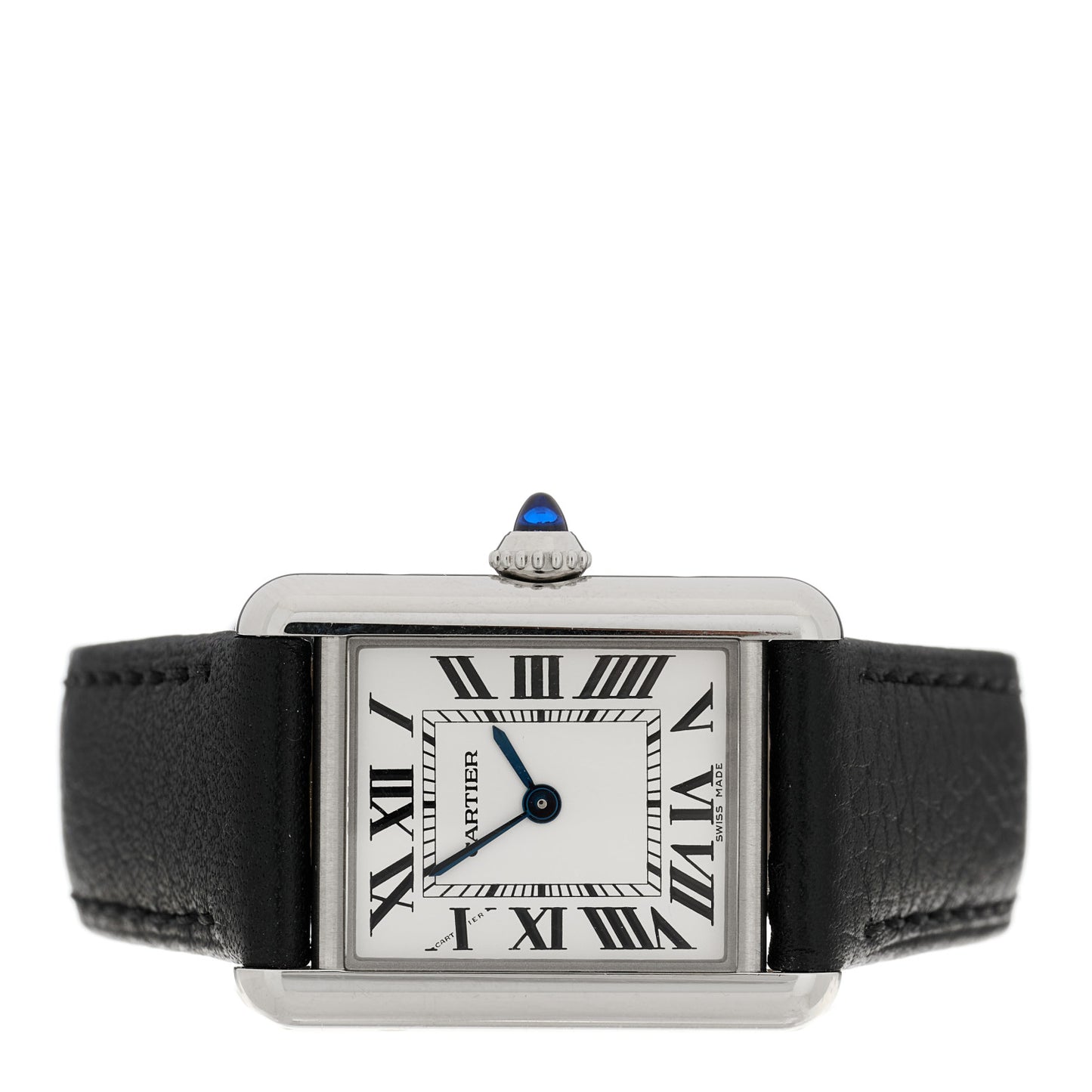 Stainless Steel Calfskin 22mm Must de Cartier Tank Quartz Watch