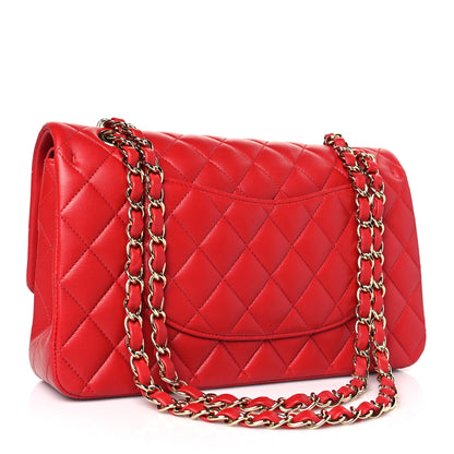 Chanel Lambskin Quilted Medium Double Flap Red 3 of 9