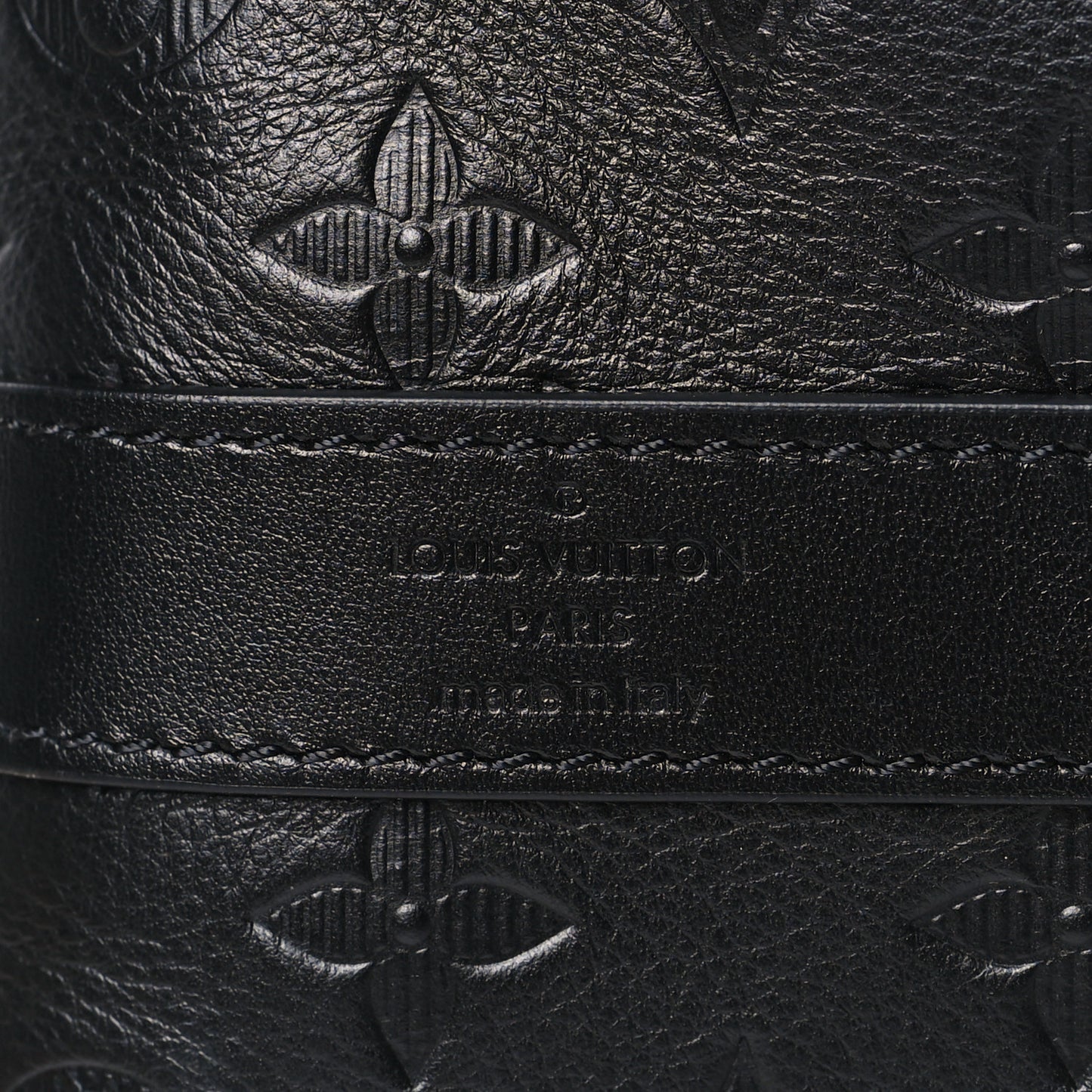Calfskin Shadow Monogram Keepall Bandouliere 50 Black