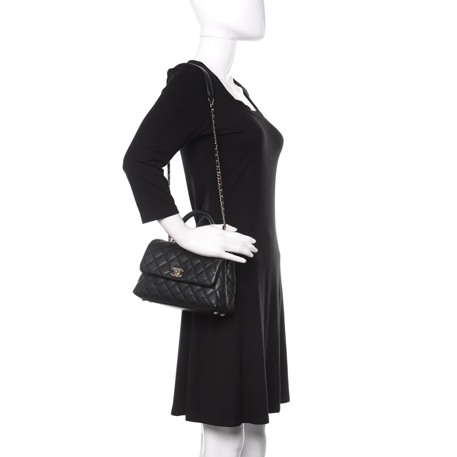 Chanel Caviar Quilted Mini Coco Handle Flap Black 2 of 11