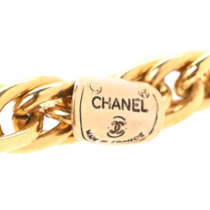 Chanel Metal CC Medallion Charm Long Necklace Gold 5 of 5