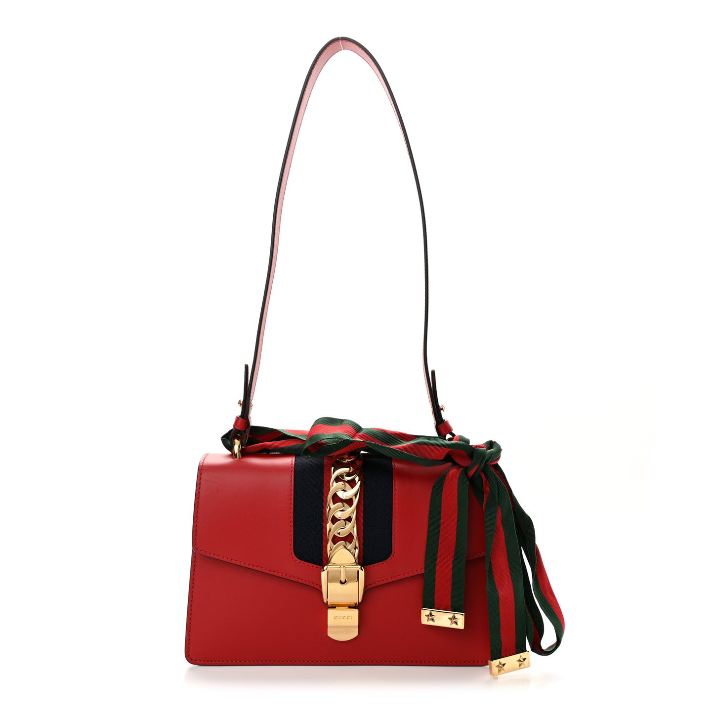 Calfskin Small Sylvie Shoulder Bag Hibiscus Red
