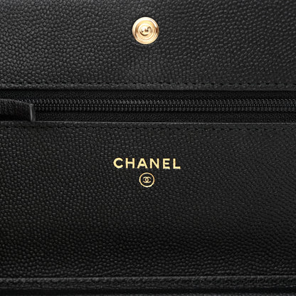 Chanel Caviar Quilted Boy Wallet On Chain WOC Black 6 of 14