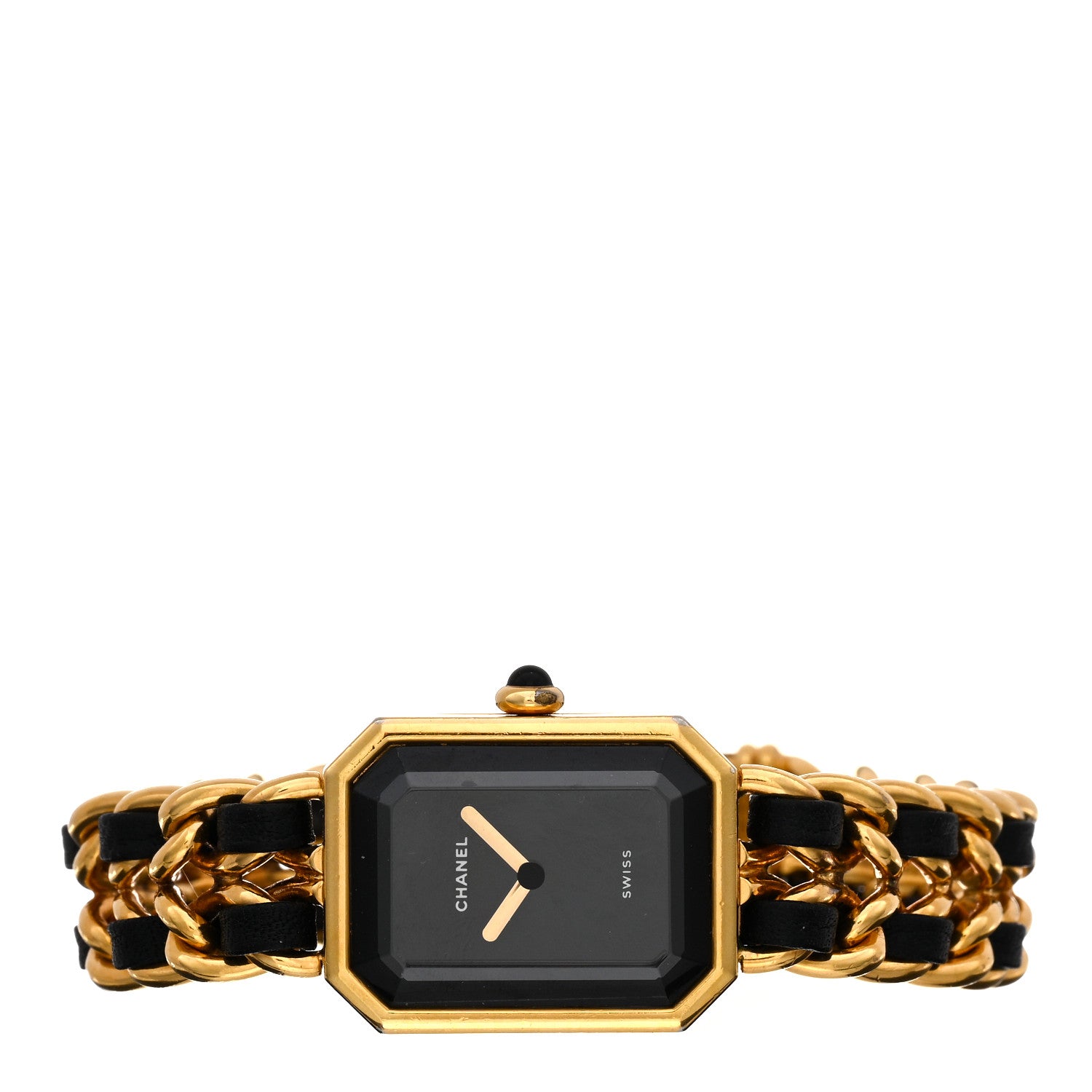 Chanel Stainless Steel Lambskin 20mm Chain Premiere Quartz Watch Gold L 2 of 4