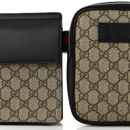 Gucci GG Supreme Monogram Web Belt Bag Black 9 of 11