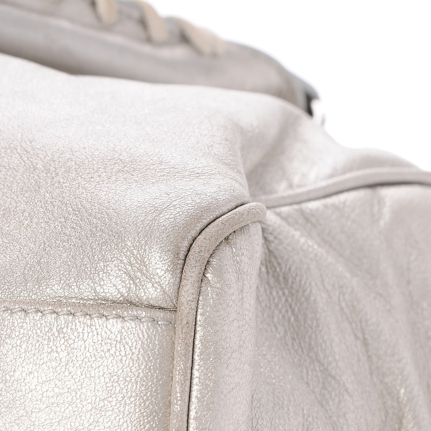 Agneau Classic Hardware Box Bag Silver Hardware