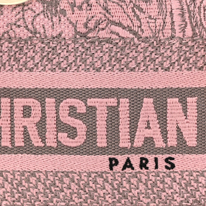 Christian Dior Canvas Toile De Jouy Embroidered Mini Lady D-Lite Gray Pink 8 of 10