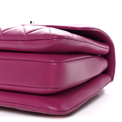 Chanel Lambskin Quilted Small Trendy CC Flap Dual Handle Bag Dark Pink 10 of 11