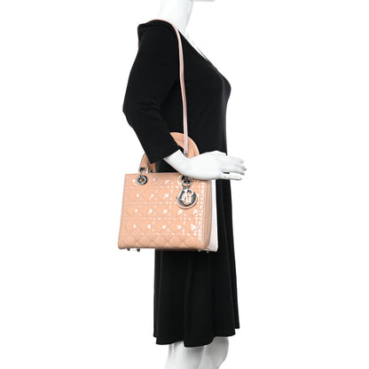 Christian Dior Patent Cannage Medium Lady Dior Pink 2 of 8